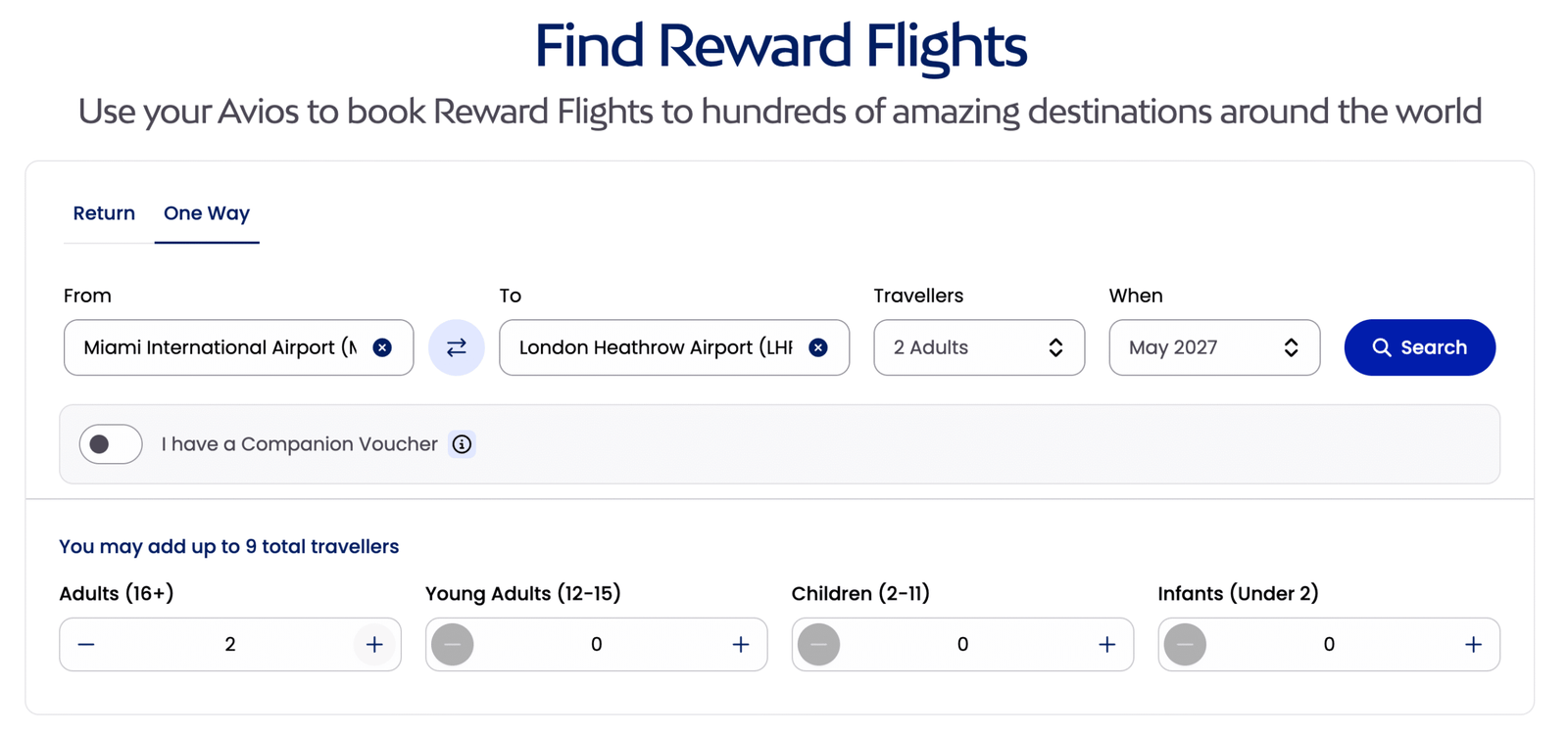 You are currently viewing Avios launches handy new tool to help you find British Airways, Iberia and Aer Lingus award seats faster